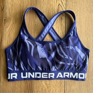Like New Under Armour Sports Bra Purple Print